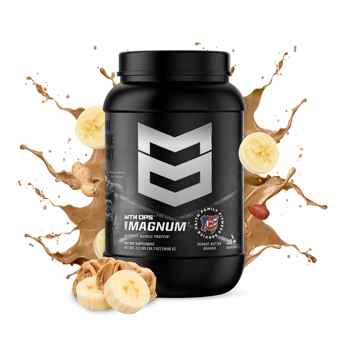 MTN OPS Magnum Protein Powder 23g Protein per Serving Whey Protein Blend with BCAAs Low Sugar Gluten Free 30 Servings Chocolate