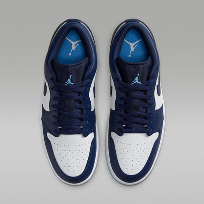 Air Jordan 1 Low Men's Shoes (Midnight Navy/White/University Blue) Size 10.5