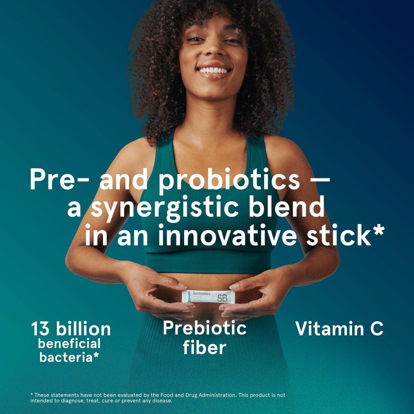 Puori Daily Probiotics & Prebiotics for Digetive & Gut Health - Immune Support Supplement with 13 Billion CFU & 4g Dietary Fiber - Shelf Stable for Bloating & Gas Relief