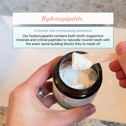OraWellness Shine Remineralizing Tooth Powder with Hydroxyapatite, Mint