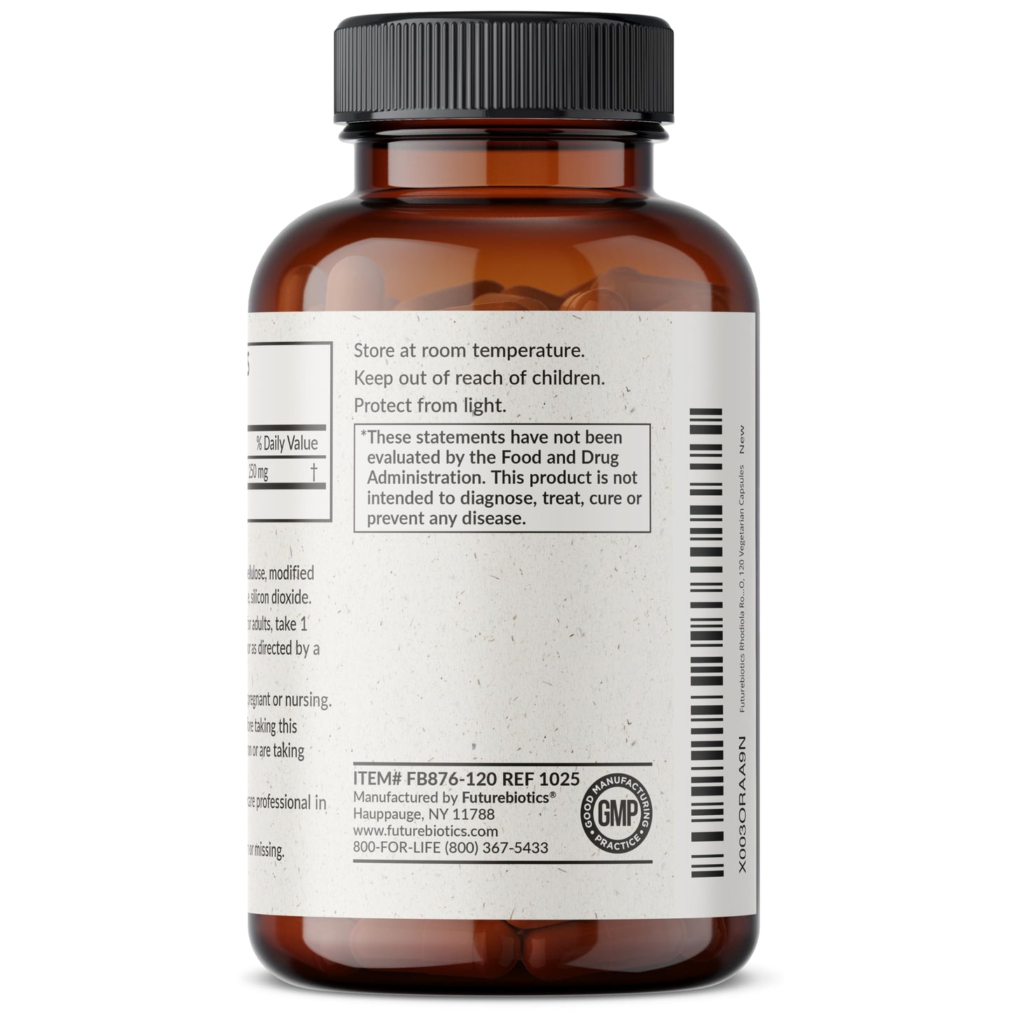 Futurebiotics Rhodiola Rosea Powder Adaptogenic Herb Vegetarian Capsules, 60 Count