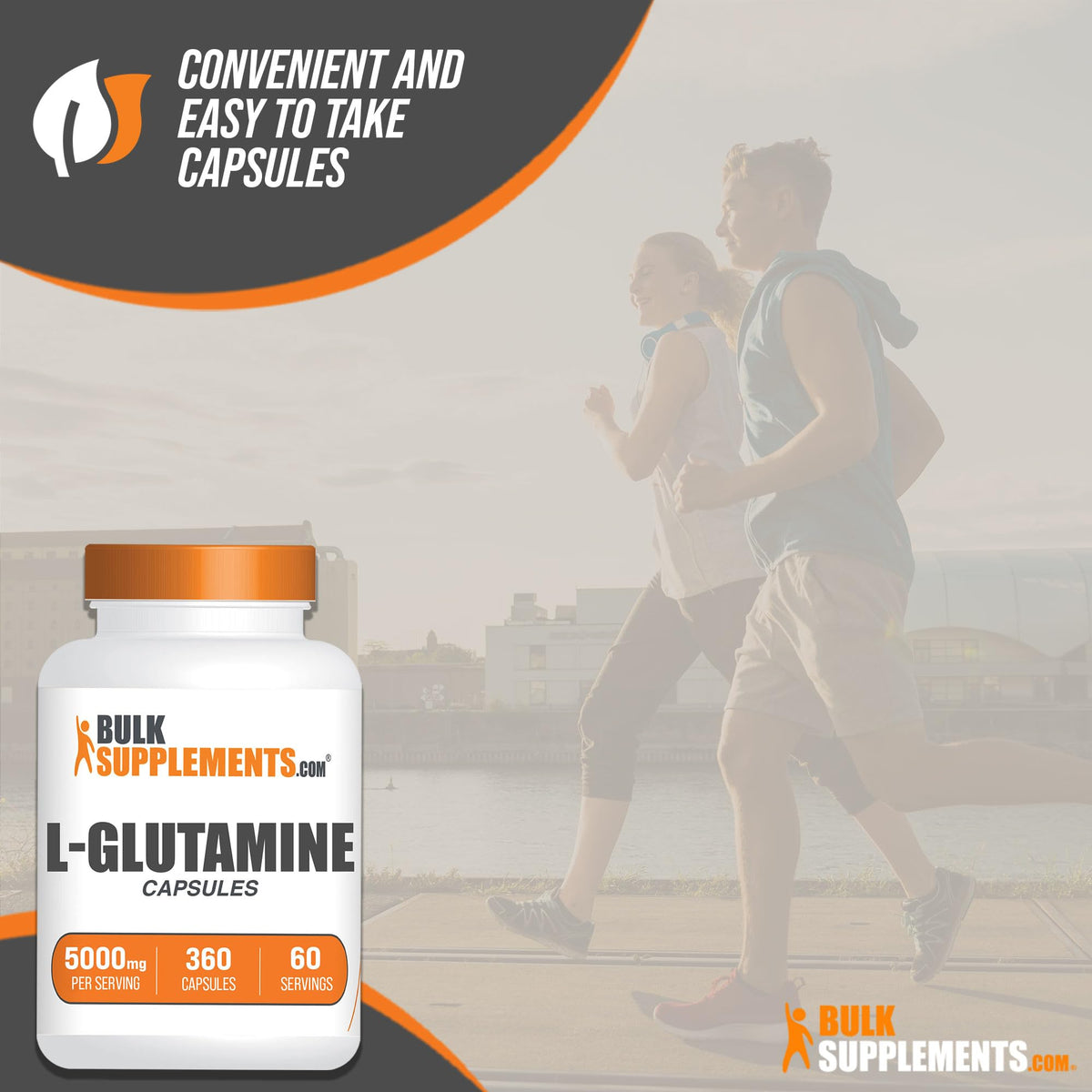 BULKSUPPLEMENTS.COM L-Glutamine Capsules - Glutamine Supplement, L Glutamine