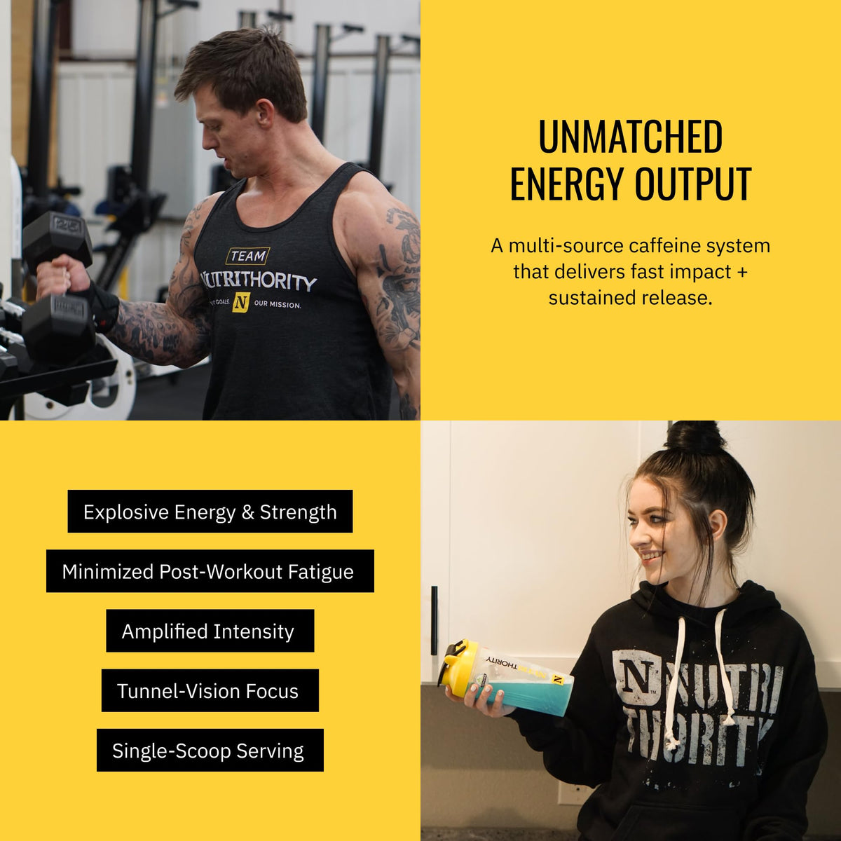 Nutrithority - 1.21GW High Stim Pre Workout Powder for Men (Hawaiian Tango)