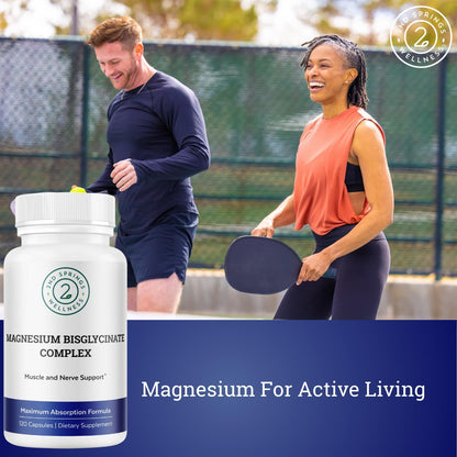 Magnesium Bisglycinate + ALA & ALC Complex Bundle | Muscle Support, Nerve Health, Energy, Metabolism, Cognitive Function & Daily Wellness by 2nd Springs
