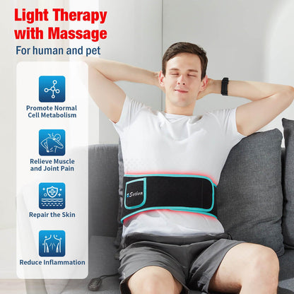 Sotion Red Light Therapy Belt with Massage-Red Light Therapy for Body&Near Infrared Light Therapy