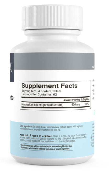 FREEDA Magnesium Citrate Powder for Bone, Joint, & Muscle Support 100 Count | Supports Nerve Health, Relaxation, Sleep, Metabolism, & Digestive Function – Kosher, Vegan, Gluten-Free, Made in USA