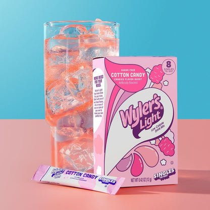 Wyler's Light Cotton Candy Singles To Go Drink Mix - 8 CT, Pack of 3