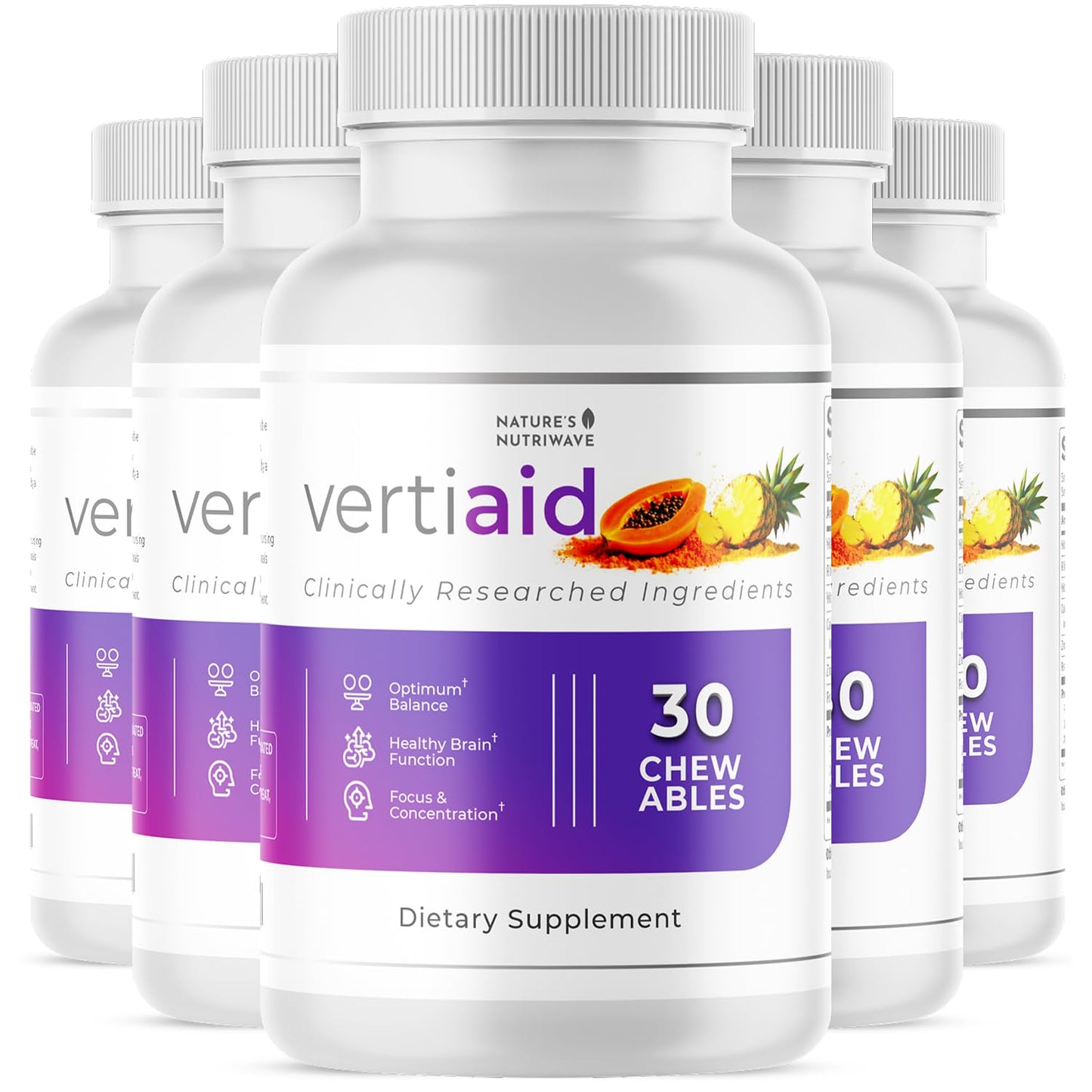 VertiAid – Vitamins, Minerals & Botanical Chewables – 30 Ct, 1 Month Supply | Vitamins, minerals & botanicals | Non-GMO, No Stimulants, Made in USA | Chewable daily tablet
