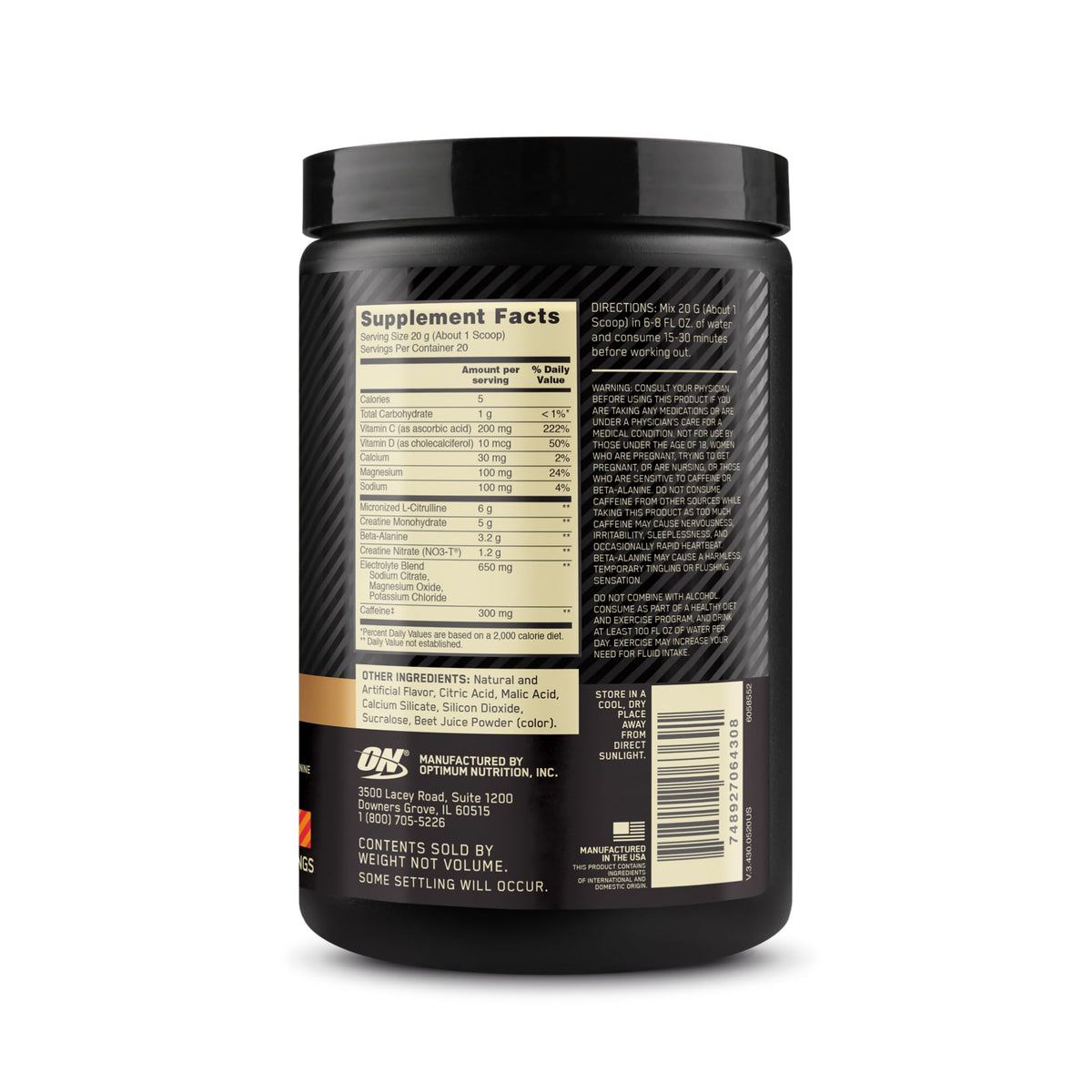Optimum Nutrition Gold Standard Pre Workout Advanced, with Creatine, Beta-Alanine