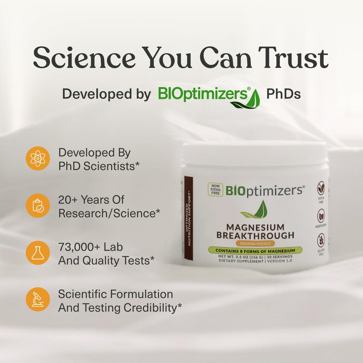 BIOptimizers Magnesium Breakthrough Drink - 8 Forms of Magnesium, Electrolytes, Sleep Health, Stress, Muscle Recovery, Heart Support | Glycinate, Citrate, Malate- Raspberry Lemon