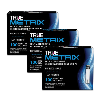 TRUE METRIX Self Monitoring Blood Glucose Test Strips, 100 Count | Blood Glucose Test Strips Compatible with TRUE METRIX Family of Self Monitoring Blood Glucose Meters, Value Pack