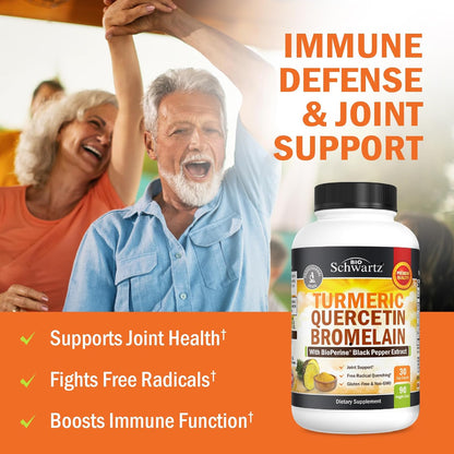 Turmeric Quercetin with Bromelain Supplement - 90 count