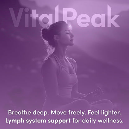 Lymph Peak, Lymphatic Drainage Supplements, Lymph System Support | Burdock Root, Echinacea Extract, Bromelain, Dandelion Extract, Vegan. 30 Days Supply. 60 Capsules