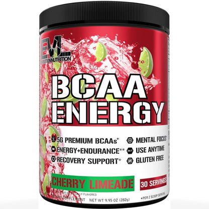 Evlution EVL BCAAs Amino Acids Powder - BCAA Energy Pre Workout Powder for Muscle Recovery Lean Growth and Endurance - Rehydrating Post Workout Recovery Drink with Natural Caffeine - Pink Lemonade