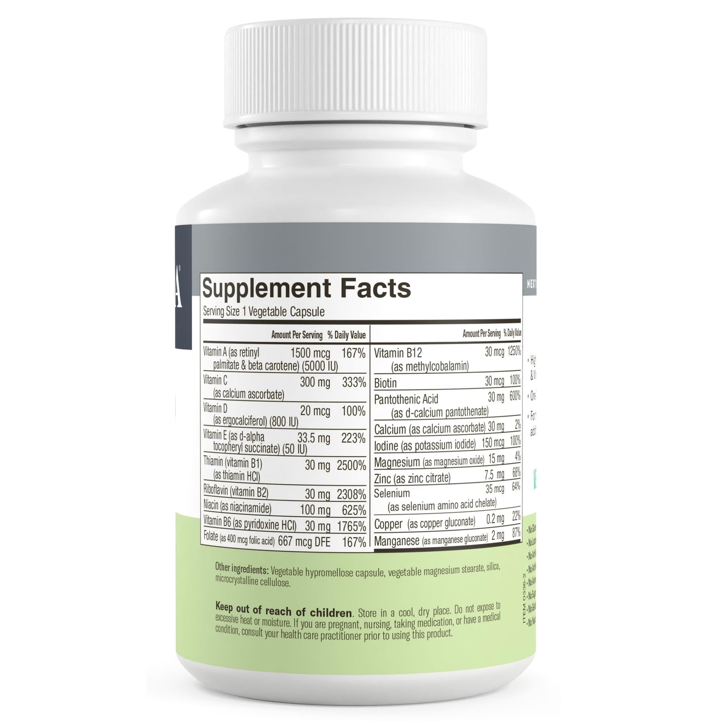 FREEDA One Daily Multivitamin Without Iron - Quintabs-M - 100 Capsules | Iron-Free Multivitamin - Supporting Balanced Nutrition & GLP-1 Health for Men & Women - Complete Daily Vitamins