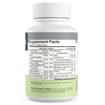 FREEDA One Daily Multivitamin Without Iron - Quintabs-M - 100 Capsules | Iron-Free Multivitamin - Supporting Balanced Nutrition & GLP-1 Health for Men & Women - Complete Daily Vitamins