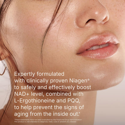 Swisse Plus NAD+ Beauty Restore | Clinically Tested Ingredients | NAD+ Supplement for Men & Women | Supports Collagen Formation, Skin Elasticity & Anti-Aging Supplement | 30 Capsules