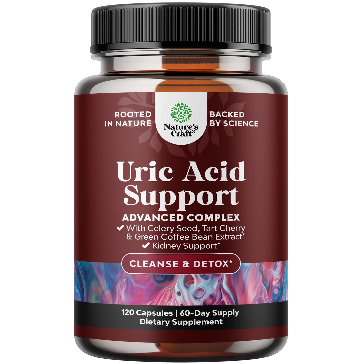 Green Coffee Bean Extract for Uric Acid Cleanse & Detox - Green Coffee Beans with Turmeric, Tart Cherry & Celery Seed for Adults - Uric Acid Flush for Antioxidant Support - Kidney Cleanser - 120 Ct
