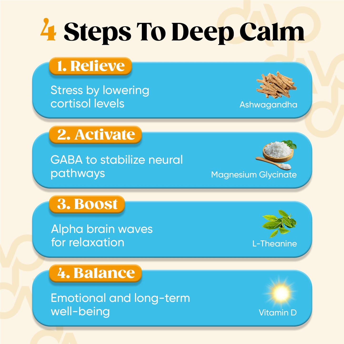 Venture Pal Calm Drink Mix, 12-in-1 Cortisol Reducer & Sleep Aid | Magnesium Glycinate, Ashwagandha, L-Theanine & Vitamin D, Calm Magnesium Powder for Relax & Focus, No Sugar, Non GMO
