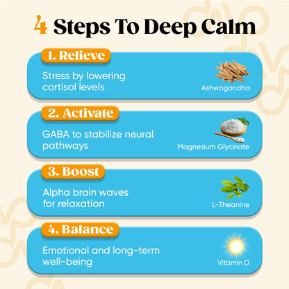 Venture Pal Calm Drink Mix, 12-in-1 Cortisol Reducer & Sleep Aid | Magnesium Glycinate, Ashwagandha, L-Theanine & Vitamin D, Calm Magnesium Powder for Relax & Focus, No Sugar, Non GMO