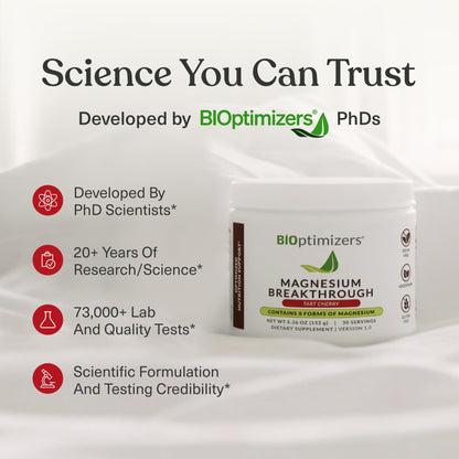 BIOptimizers Magnesium Breakthrough Drink - 8 Forms of Magnesium, Electrolytes, Sleep Health, Stress, Muscle Recovery, Heart Support | Glycinate, Citrate, Malate- Raspberry Lemon