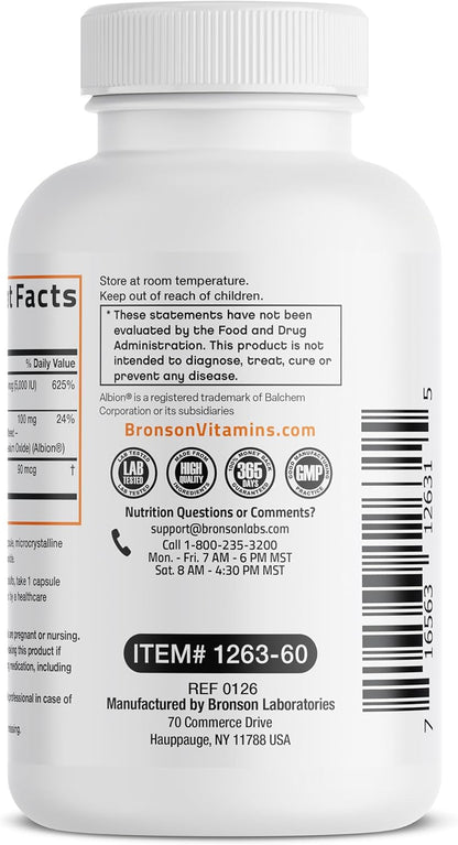 Bronson Vitamin K2+D3 Magnesium Glycinate Supplement, 60 Capsules | 3-in-1 Bone & Heart Health Support Formula, Non-GMO, Gluten Free, Soy Free