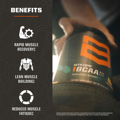 MTN OPS BCAA Powder for Muscle Recovery, Strawberry Dragonfruit