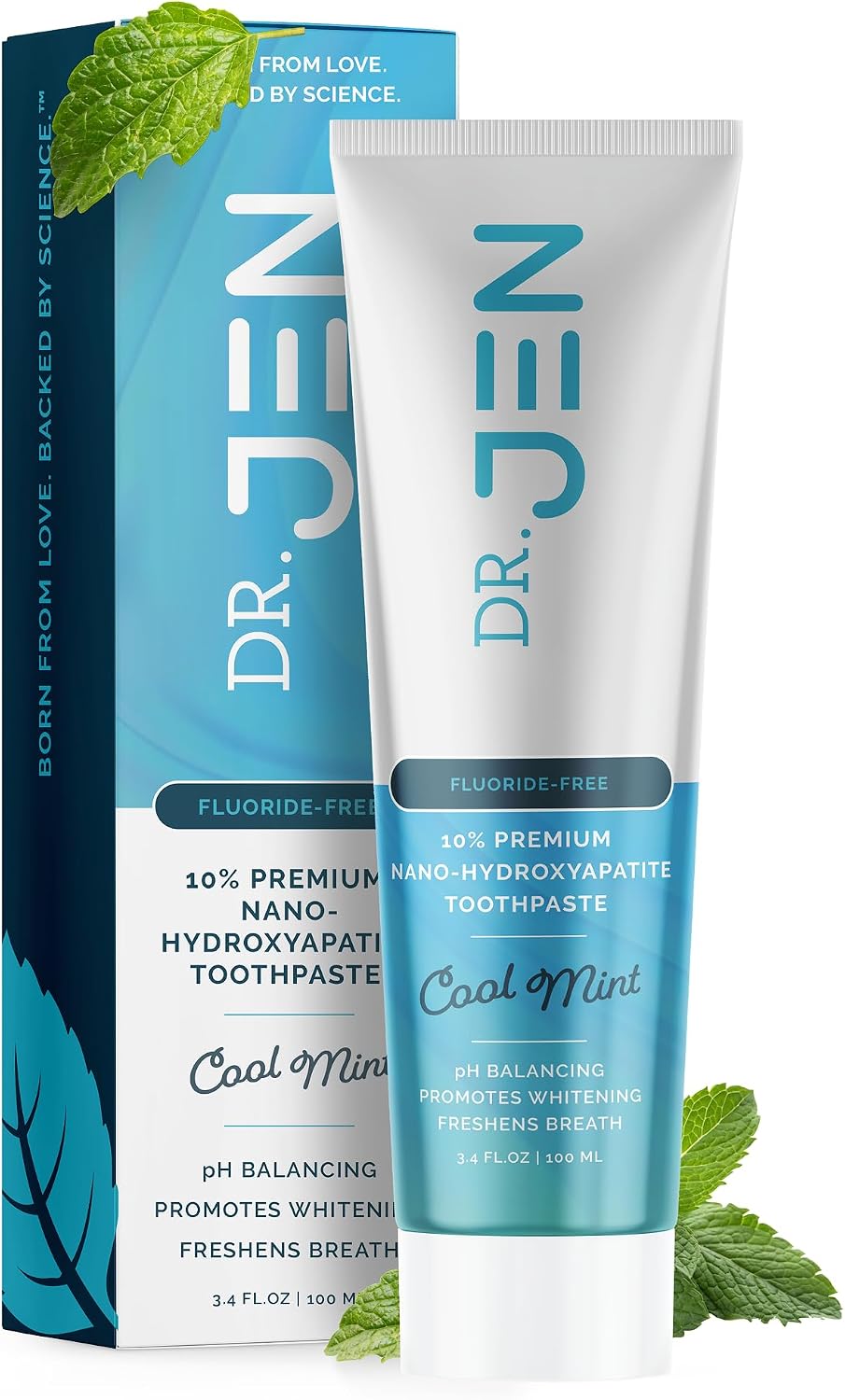 Dr. Jen Fluoride Free Toothpaste with 10% Premium Nano Hydroxyapatite