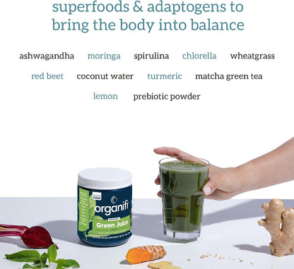 Organifi Green Juice and Red Juice Bundle - 30 Day Supply - Delicious, Refreshing Organic Superfood Supplement Powder With Antioxidants for Energy and Stress Relief Support - No GMO, Gluten, or Soy