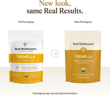 Real Mushrooms Tremella Mushroom Powder – Organic Tremella Extract from Fruiting Body – for Daily Wellness Routine – Vegan, Non-GMO, No Fillers – 150 Servings Mushroom Blend Supplements