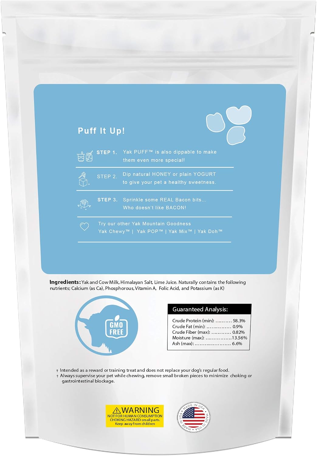 Pup Puff 4oz - Healthy Himalayan Training Treat for Small Dog