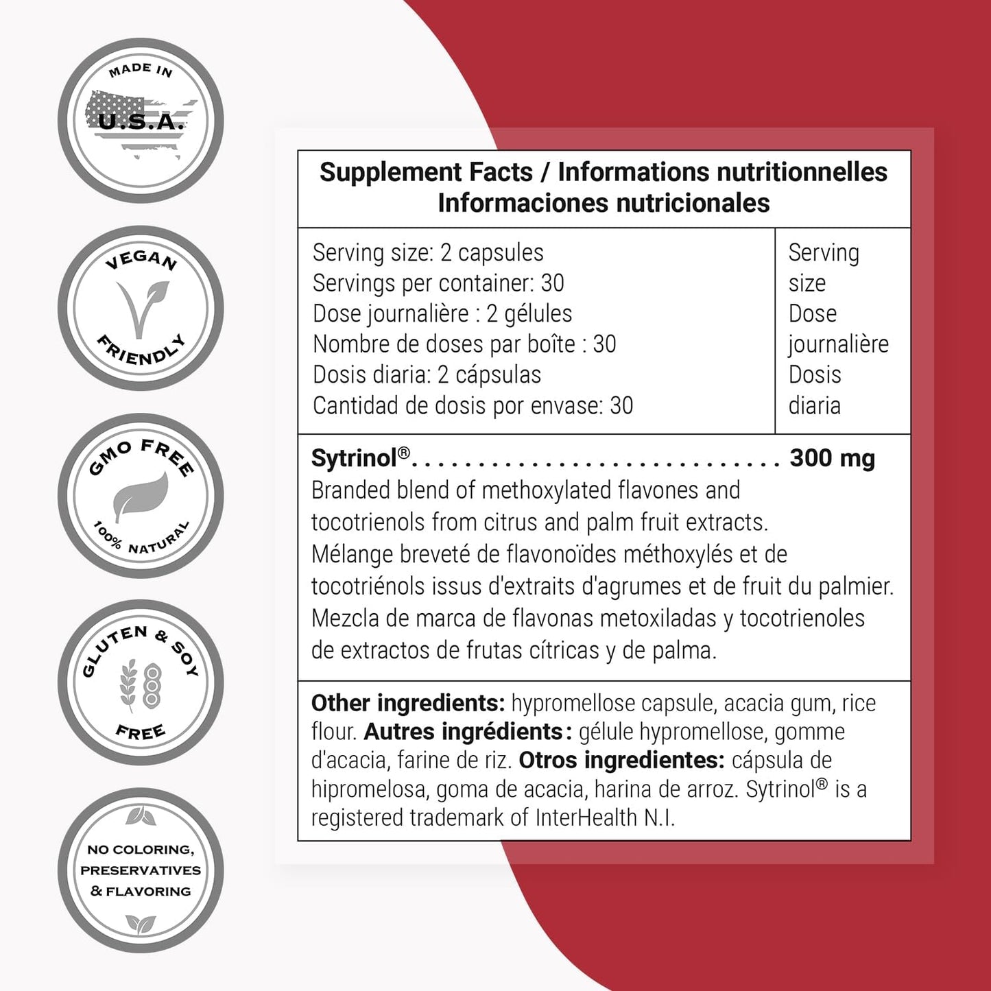 Supersmart - Sytrinol Supplement 300mg per Day (High Absorption) - Citrus Bioflavonoids & Tocotrienols Complex - Palm Fruit Extract | Gluten Free - 60 Softgels