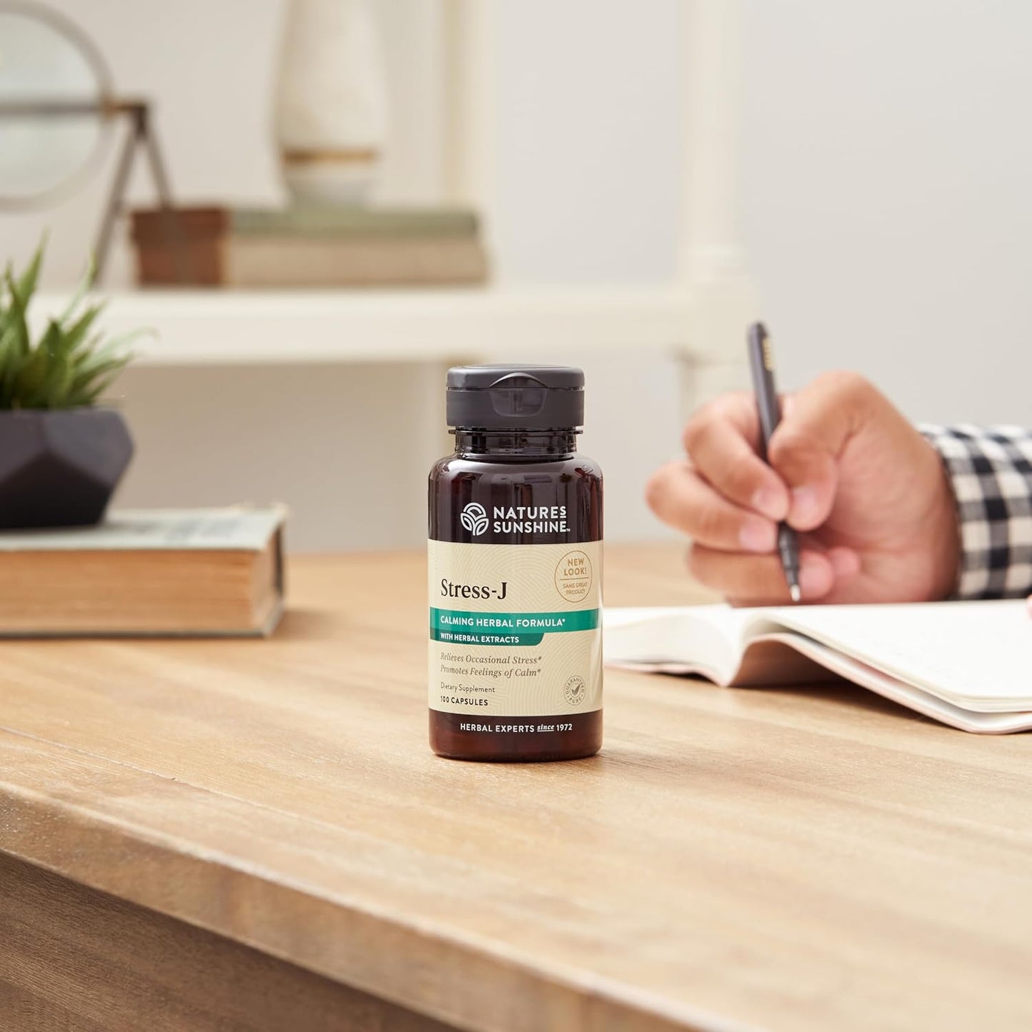 Nature's Sunshine Stress-J, 100 Capsules | This Natural Stress Relief Formula Promotes Feelings of Calm and Helps with Occasional Stress