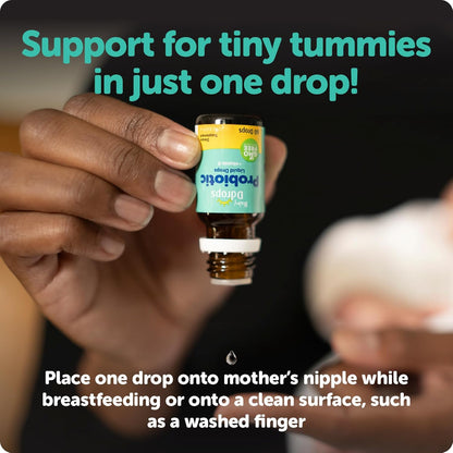 Ddrops Baby Probiotic with Vitamin D, 60 Drops - Colic Symptom Relief for Newborns and Infants - Easy-to-Use, Just One Drop Daily, No Sugar, Non-GMO, Allergy-friendy