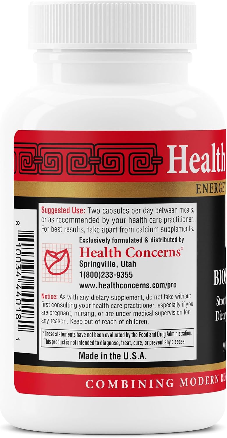 Health Concerns BioStrong – Bone Strength & Density Support Supplement – Strontium & BioPerine Black Pepper Extract for Joint Mobility – Chinese Herbal Blend for Men & Women – 90 Capsules