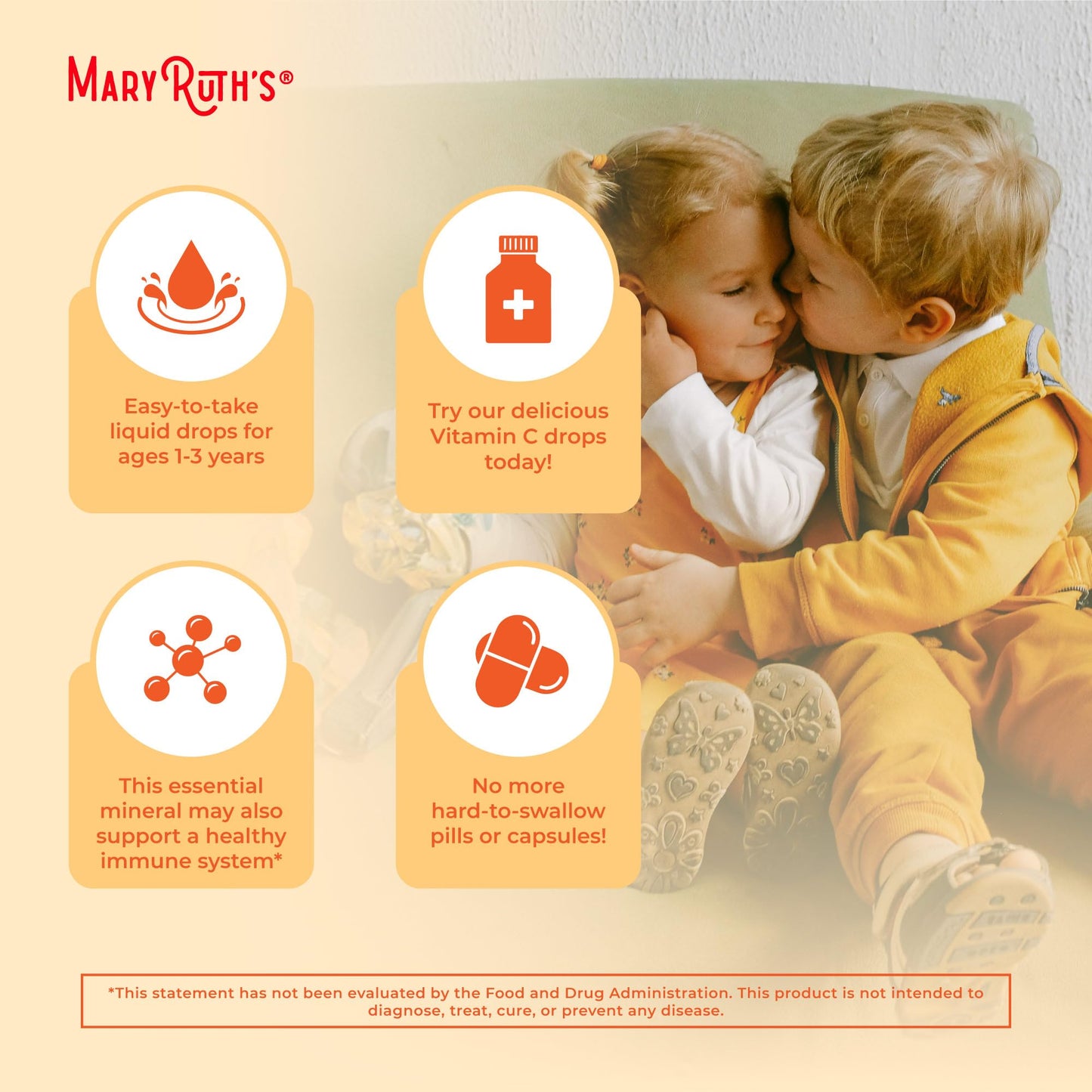 MARYRUTH'S Organic Toddler Vitamin C Drops for Immunity | Ages 1-3 Years | 15 mg Per Serving | Vitamin C for Immune Support & Overall Health | Vegan | Sugar Free | Gluten Free | Non-GMO | 30 Servings