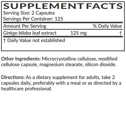 Futurebiotics Ginkgo Biloba Extra Strength Supports Brain Function & Memory Support, 120 Vegetarian Capsules
