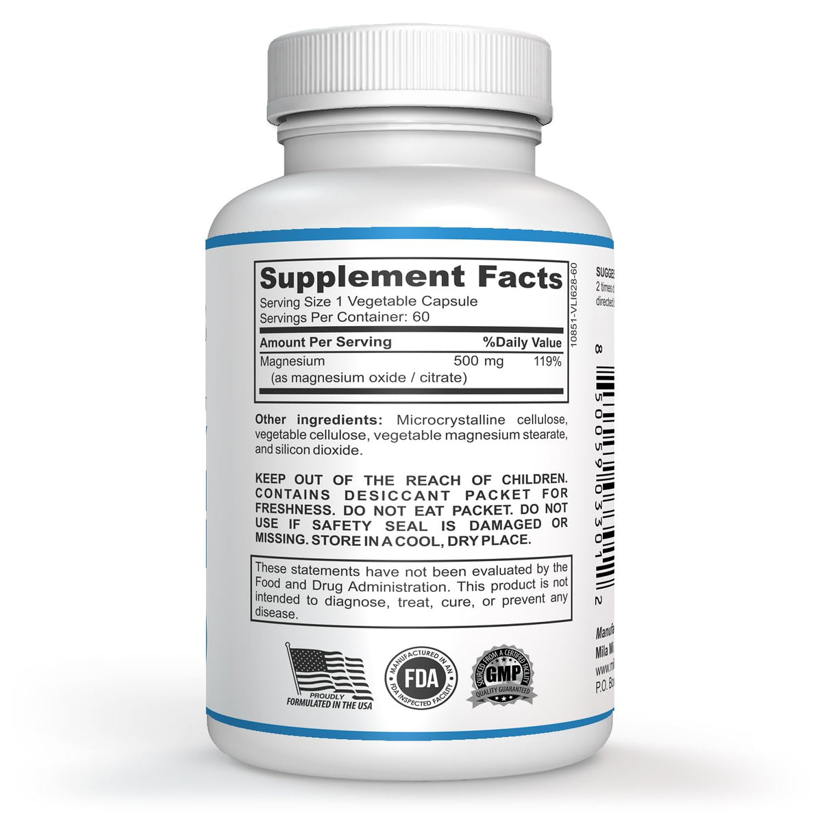 Milamiamor High Potency Magnesium | Whole Body Support | Heart, Nerve and Bone