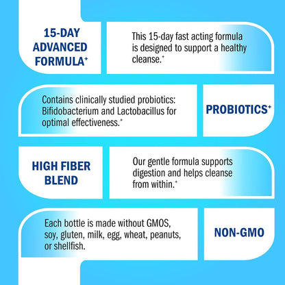 Colon Cleanser and Detox for Digestive Support, 15 Day Fast-Acting Cleanse