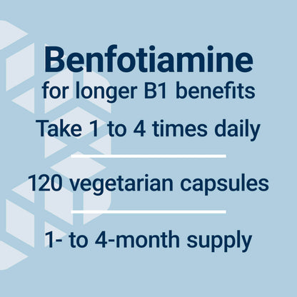Life Extension Mega Benfotiamine 250 mg, 180 Vegetarian Capsules | 250 mg of benfotiamine and 10 mg of thiamine (vitamin B1) per capsule. Non-GMO, Gluten Free, Vegetarian.