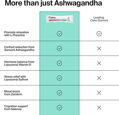 The Absorption Company Calm Powder - Magnesium Drink Mix Packets - 14PK | Vitamin-D,Cortisol Regulation for Men & Women, Mood Support with Ashwagandha & L-Theanine for Relaxation, Watermelon Lemonade