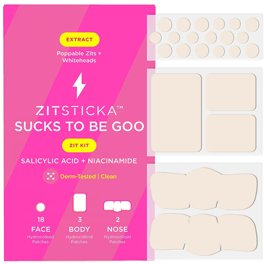 ZitSticka Large Pimple Patches for Face and Body, Multiple-sizes, 9 Count