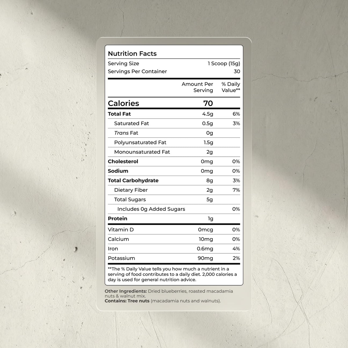 Blueprint Bryan Johnson Blueberry Nut Mix - Real Blueberries, Roasted Macadamia Nuts and Walnuts - No Additives or Added Sugars - Keto and Paleo Friendly - 170mg Polyphenols (30 Servings)