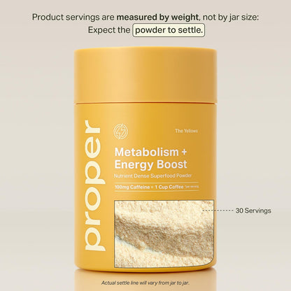 Proper The Yellows Energy Drink Powder - Sugar Free Caffeine Drink Mix 30