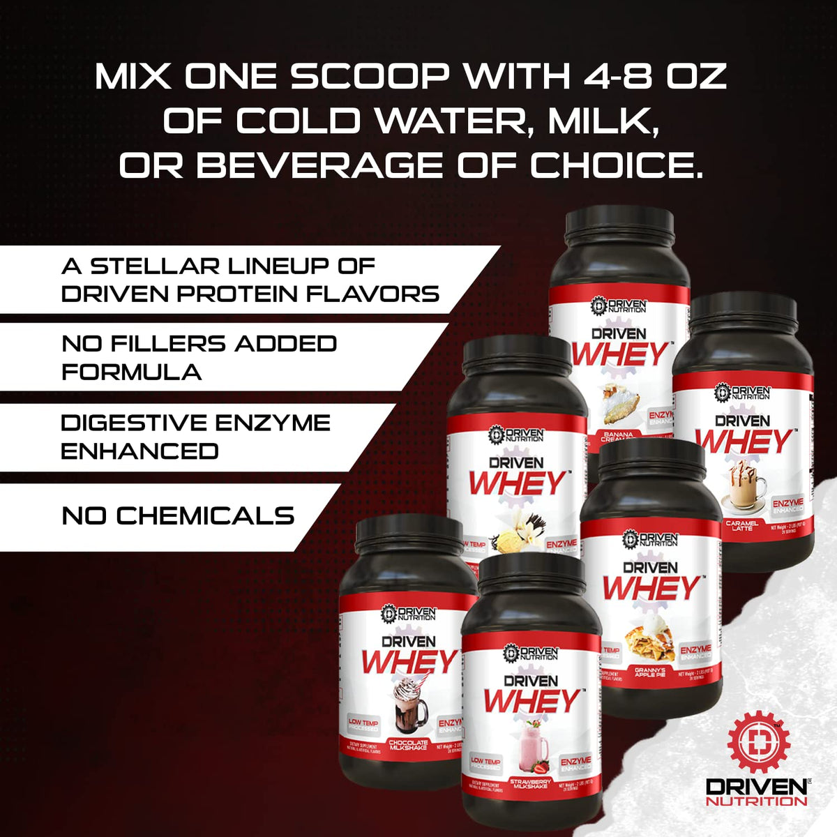 Driven WHEY- Grass Fed Whey Protein Powder: Delicious, Clean Protein Shake