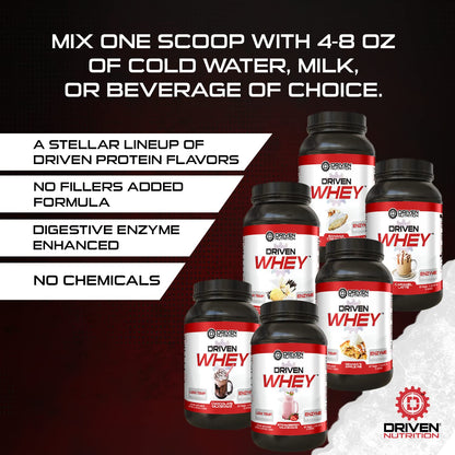 Driven WHEY- Grass Fed Whey Protein Powder: Delicious, Clean Protein Shake