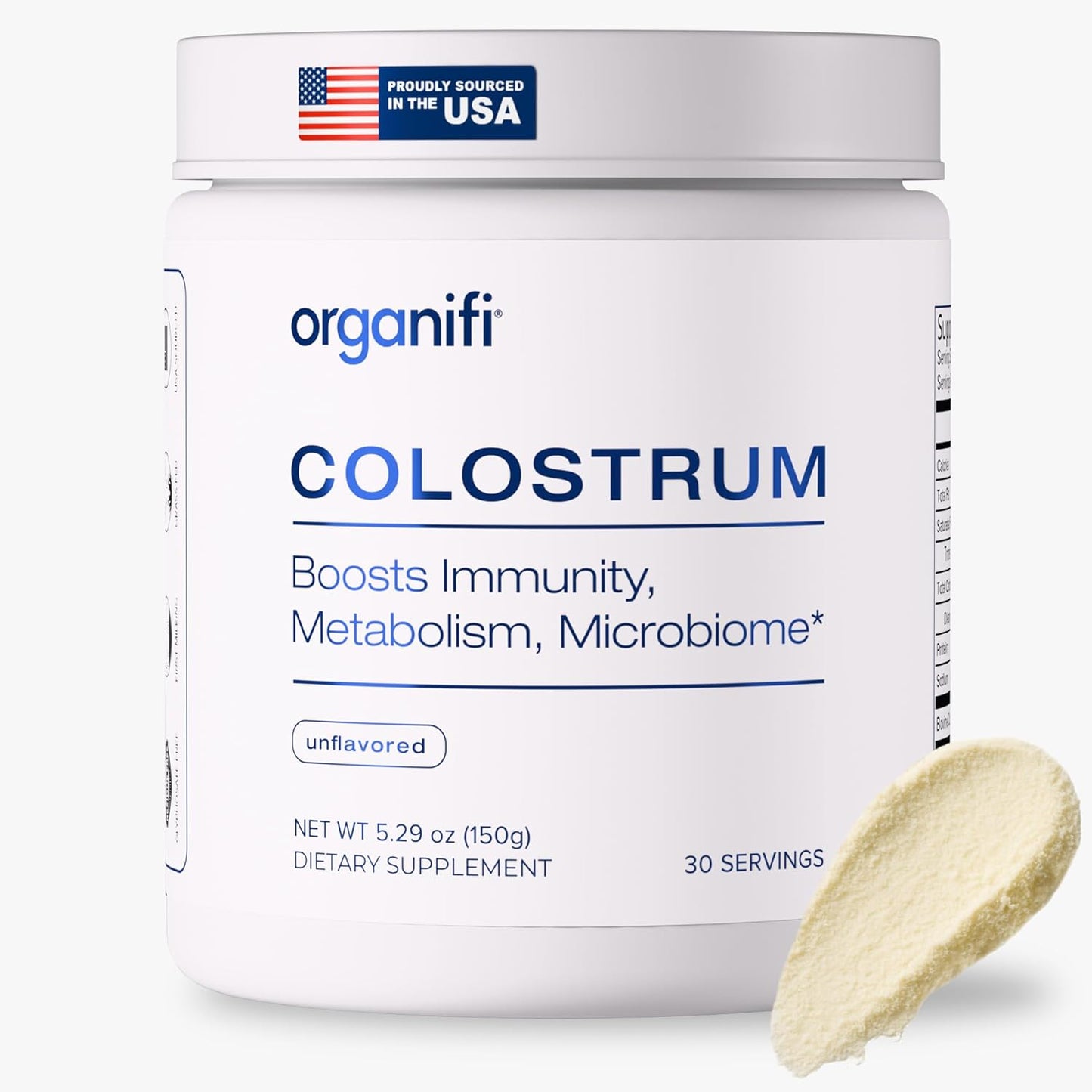 Organifi Bovine Colostrum Powder - Grass-Fed, USA-Sourced Colostrum Supplement for Gut Health, Immune Support and Recovery