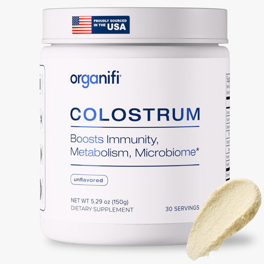 Organifi Bovine Colostrum Powder - Grass-Fed, USA-Sourced Colostrum Supplement for Gut Health, Immune Support and Recovery