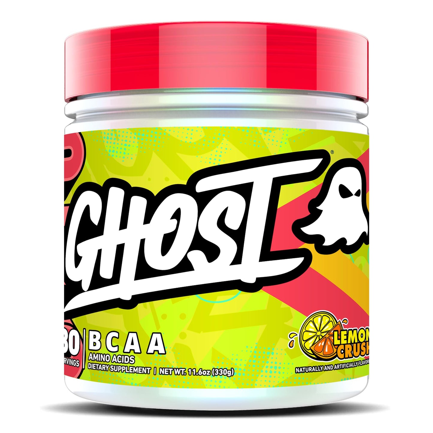 GHOST BCAA Powder Amino Acids Supplement, Sour Strips - 30 Servings - Sugar-Free Intra, Post & Pre Workout Amino Powder & Recovery Drink, 7G BCAA
