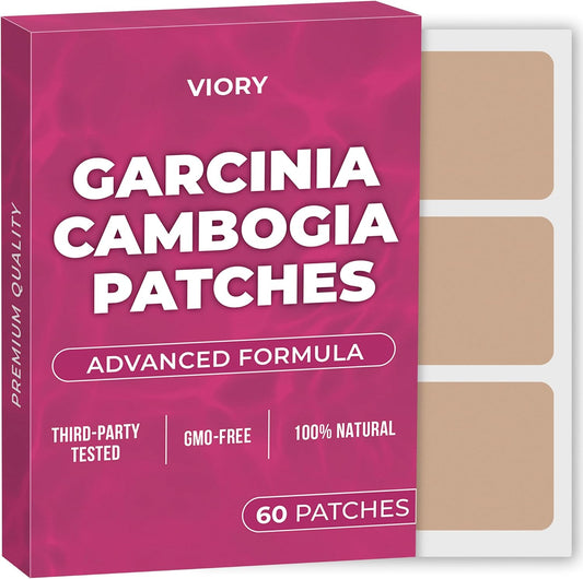 Garcinia Cambogia Patches (Pack of 60) - 100% Natural Patch for Women & Men | With B12 & Potassium, Energy, Focus & Body Support, Enhanced Formula